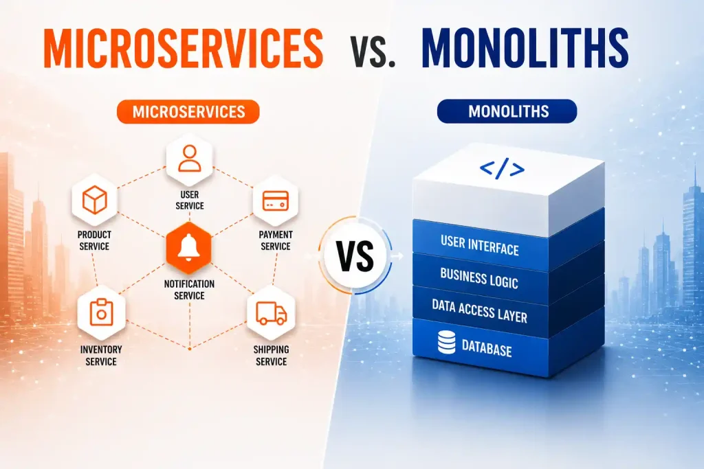 software architecture microservices vs monoliths