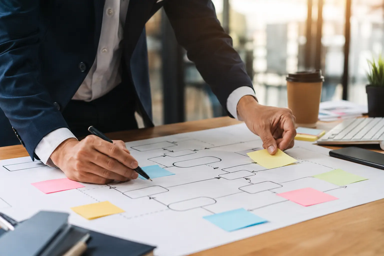 Business professional mapping workflows before business process automation