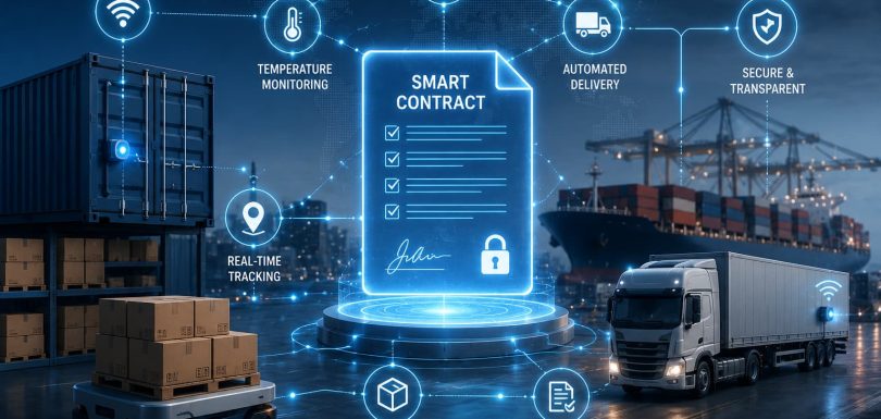 Smart contracts and IoT sensors automating supply chain logistics