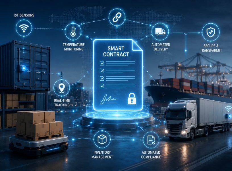 Smart contracts and IoT sensors automating supply chain logistics