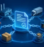 Blockchain smart contract verifying product traceability across supply chain stages