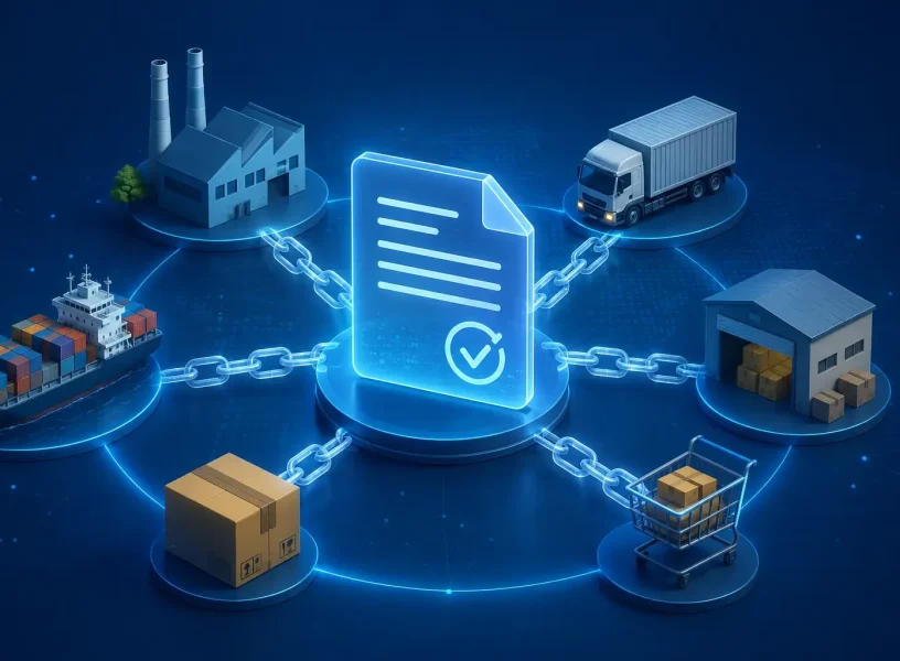 smart-contracts-supply-chain-traceability Blockchain smart contract verifying product traceability across supply chain stages